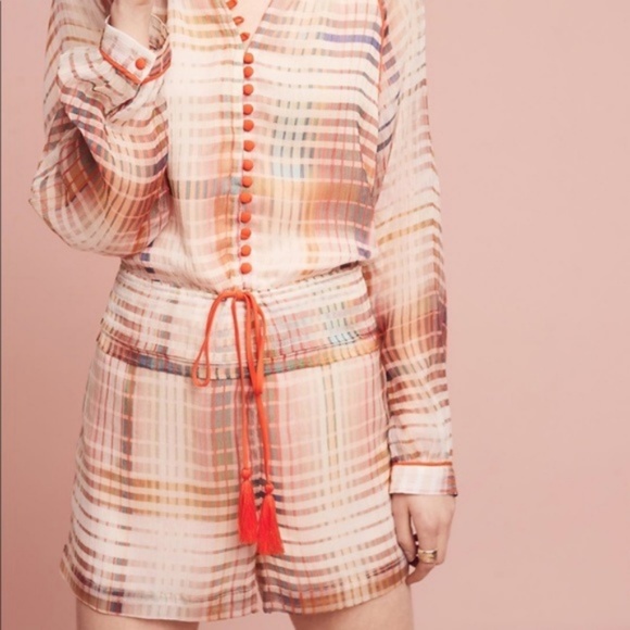 Ombré Square Gridded Romper Adelyn Rae Plaid - Picture 6 of 7